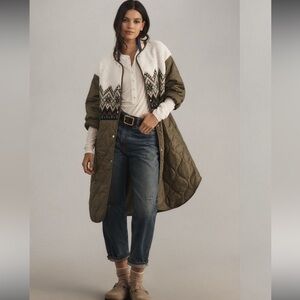 Fairisle Mixed Coat Anthropologie